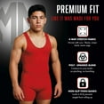 thumbnail image 2 of Matman Edge Malla de Lucha para Hombre y Niño, Spandex, Color Sólido (Rojo, Grande), 2 of 7