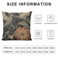 thumbnail image 5 of Orinice  Flowers and Birds Throw Pillow Cushion CoversArt Nouveau Style Vintage Old Retro Style Decorative Square Accent Pillow Case   12x12in, 5 of 5