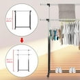 thumbnail image 2 of Expandable Double Rod Clothes Rack, Adjustable Tidy Rack Metal Rolling Garment Rack Clothing Shelf for Hanging Clothes (Adjustable Height and Width), 2 of 8