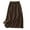 #A Coffee, variant on Alkepwun Skirts for Women Midi Length Summer Loose Retro Elastic Waist Floral Embroidery Cotton Linen Skirt Casual Thin Breathable Slit Hem A-Line Skirt