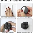 thumbnail image 4 of 4pcs Silicone Toothbrush Holders (Dark Grey), Multifunction Hook, Waterproof, Self-Adhesive, Single Toothbrush Hook, Wall Hanging Plug Holder, Bathroom, Kitchen, Living Room, Office, 4 of 5