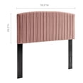thumbnail image 2 of Modway Rebecca Performance Velvet King / California King Headboard in Dusty Rose, 2 of 9