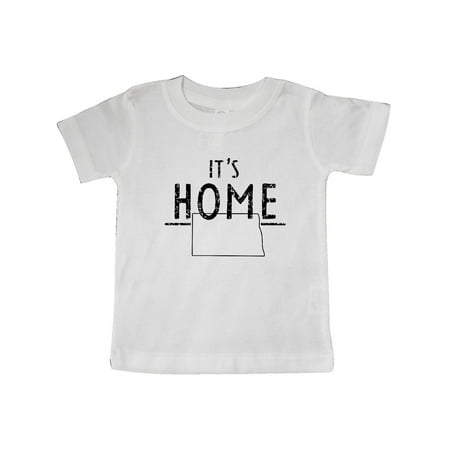 

Inktastic It s Home- State of North Dakota Outline Distressed Text Gift Baby Boy or Baby Girl T-Shirt
