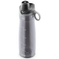 thumbnail image 2 of Pogo BPA-Free 40 oz Solid Print Gray Plastic Water Bottle with Flip-Top Lid, 2 of 8