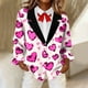 thumbnail image 4 of Camisas de Manga Larga para Mujeres Bajo Scrubs con Blusa Casual Impresa, Botones de Verano, Cuello en V de Moda, 4 of 5