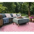 thumbnail image 5 of SAFAVIEH Courtyard Josiah Floral Medallion Indoor/Outdoor Area Rug, 2'7" x 5', Light Grey/Fuchsia, 5 of 14