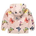 thumbnail image 3 of Hotiary Spring and Autumn Butterfly Pattern Zip Up Casual Coat Toddler Kids Thin and Light Hooded Jacket with Pockets for Girls 1-8 Years, 3 of 10