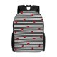 thumbnail image 1 of Balery Ladybugs on Black and White Striped Mochila - Mochila Estilosa y Duradera para Laptop de 15 Pulgadas con Tela Oxford Impermeable, 1 of 8