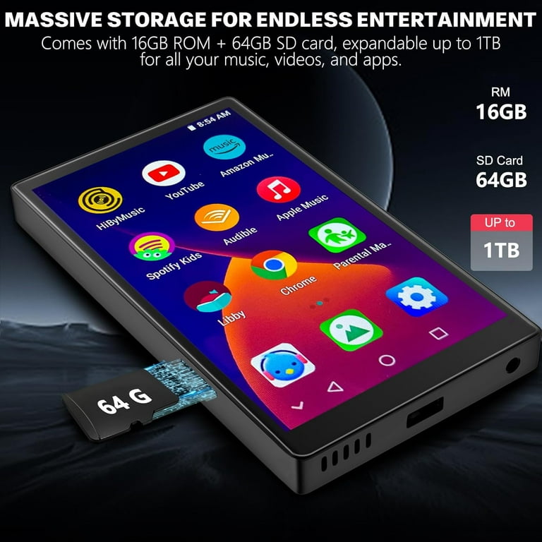 96GB MP3 Player with Bluetooth & WiFi,4.0