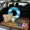 thumbnail image 2 of COEQINE Universal Car Trunk Mat All Weather Cargo Liner Floor Mat with Non-Slip Backing Scratch-proof Pet Cargo Mat Suitable for Most Car Models, Gold Leopard Print, 2 of 7