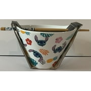 Disney Stitch Aloha Hawaii Ramen Noodle Bowl with matching Chop sticks