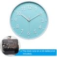 thumbnail image 4 of ABCISI 8 Inch Wall Clock, 3D Number Quartz Battery Operated Silent Non-Ticking Round Wall Clocks for Office Bedroom Decorative (Light Blue), 4 of 12