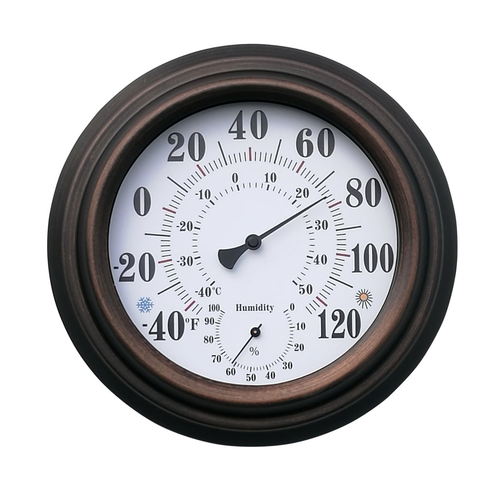 Boyijia 20cm Indoor Thermometer Hygrometer Patio Wall Decorative