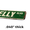 thumbnail image 4 of BEER BELLY Vintage Style Rustic Street Sign – Booze Brew Drinker Brewski Lover Retro Decorative Wall Sign for Home, Bar, Garage, or Outdoor Use | 4" X 18" Aluminum Metal Road Sign, 4 of 6