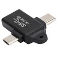 thumbnail image 1 of USB 3.0 To Micro USB And Type C Adapter, 2 In 1 OTG Easy To Carry Practical To Use Lightweight  For Home For Family, 1 of 8