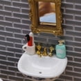 thumbnail image 2 of LIANGXR Dollhouses Decoration Accessories Dollhouses Miniature Bathroom Scenes Model with Soap Bath Towel Soap Shampoo Comb Cup, 2 of 9
