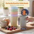 thumbnail image 6 of MASTERCOOK 6-Pack Unbreakable Reusable 8oz Plastic Cups, Stackable BPA-Free Tumbler Pastel, 6 of 8