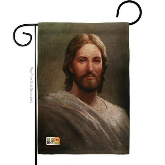 13 x 18.5 in. Our Savior Burlap Inspirational Faith & Religious Impressions Decorative Vertical Double Sided Garden Flag
