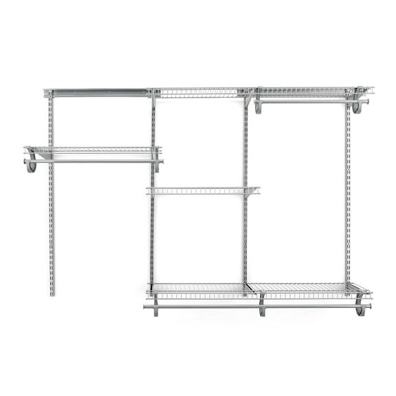 Closetmaid 7880800 Shelftrack 4 To 6 Foot Wide 4 Shelf Steel Wire Vinyl Coated Closet