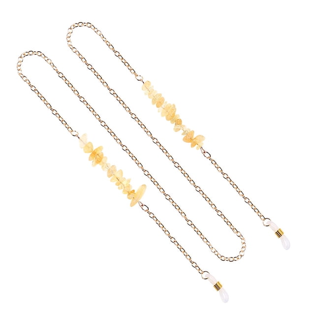 FRCOLOR glasses chain 1PC Spectacles Chain Champagne Colored Crystal Glasses Chain Delicate Alloy Eyeglasses Cord Exquisite Sunglasses Rope for Glasses Use (Golden),30.71"X0.39"X0.12"