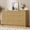 Natural, variant on FURNIWAY Natural 6 Drawer Dresser for Bedroom, 55 Inch Wide Modern Chest of Drawers with Fluted Wood Front and Gold Metal Handles for Living Room Hallway