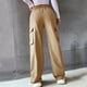 thumbnail image 5 of WILLBEST Pantalones Casuales de Mujer, de Cintura Alta, con Pierna Ancha y Estilo Relajado, de Pierna Recta, para Uso Diario. Mediana, 5 of 7