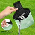 thumbnail image 4 of Haosy Colorful Green Watercolor Golf Mallet Putter Cover Strong Magnetic Leather Golf Club Headcover Closure, 4 of 7