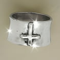 thumbnail image 5 of Guodhu Retro Vintage Silver Wide Band Rings for Women/Men Cross Thumb Finger Ring for Women, 5 of 9