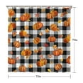 thumbnail image 5 of Fall Pumpkins and Leaves Buffalo Plaid Shower Curtain 72"x72" ,Bathroom Decorative Shower Curtains Set with 12 Hooks,Modern Waterproof Washable Shower Curtain, 5 of 6