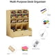 thumbnail image 5 of Portalápices de escritorio de madera, con cajones, accesorios portalápices, marcadores de lápices, papelería de escritorio de madera, 5 of 5