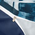 thumbnail image 4 of Homewish Blue Abstract Block Duvet Cover Queen,Geometric Artwork Queen Bedding,Navy Blue Reversible,3 Pieces,1 Duvet Cover and 2 Pillowcases, 4 of 6