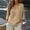 Khaki, variant on Women Cotton Linen Tops Cute Basic Tops For Women Cotton Linen Shirts For Women Custom Tshirts For Women Womens 3/4 Sleeve Tops Trending Womens Clothes Linen T Shirts For Women