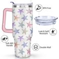 thumbnail image 3 of 40oz Cute Spiral Seashell Stainless Steel Flip Straw Tumbler Spill Proof Travel Cup Double Wall Vacuum Insulated Coffee Mug with Top Handle, 3 of 6