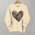 thumbnail image 2 of Womens 2026 Romance Tops Comfy Round-Neck Leopard Sweatshirt Valentines Fashion Print Long Sleeve Outfits Casual Love Tees Soft Daily Clothing Shirts, 2 of 5