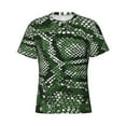 thumbnail image 3 of Naloa Green Snakeskin Men's T-Shirt Sport T-shirt Men's Basic Tee Casual Men's Shirt, Round Neck, Short Sleeves - Small, 3 of 5