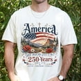 thumbnail image 6 of America 250 Years Patriotic Shirt Flag Mountains Roses Faith Freedom Family Tee USA T Shirt, 6 of 6