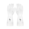 thumbnail image 1 of Cleaning Gloves Durable Rubber Waterproof Glove for Home Kitchen (Size M, Flamingo Pattern), 1 of 8