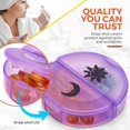 thumbnail image 4 of Weekly Pill Organizer - Times-A-Day Compartments - Day AM/PM Pill Container - Portable Durable and Convenient Travel Pills Case for Tablets Fish Oils Vitamins and Supplements Rain, 4 of 9