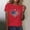 A177 Red, variant on Xdegoge 4th of July Ornate Flag Heart Graphic T Shirt for Women Short Sleeve Crewneck Patriotic USA Stars and Stripes Summer Casual Loose Graphic Tees Tops