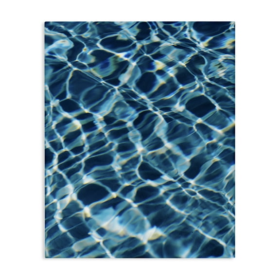 Stupell Industries Beach Water Pattern Abstract Painting Gallery Wrapped Canvas Art Print Wall Art, 16 x 20