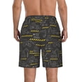 thumbnail image 3 of Naloa Retro Excavator Men's Beach Shorts, Surfing shorts, Swim trunks, Quick Dry Swim Trunks for Surfing Beach Fun - 3X-Large, 3 of 9