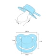 thumbnail image 2 of CutiePlusU Adult Sized Pacifier Dummy for Adult Babies-Large Shield Blue, 2 of 6