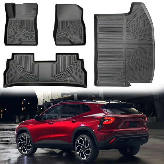BaiCH Car Floor Mats & Cargo Liner for Chevrolet Trax 2024-2025 Row Trunk Mat Full Set TPE All Weather Protection