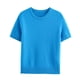 thumbnail image 4 of HH TRAF Suéter de moda de verano para mujer, jersey liso de 3 colores, top elegante para mujer, cuello redondo, manga corta, ropa de calle, top de punto para mujer, 4 of 4