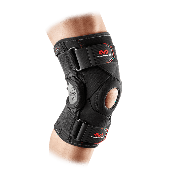 McDavid MD429X Knee Brace, Polycentric Hinges & Cross Straps, Black, Adult M