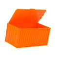 thumbnail image 3 of Caja de almacenamiento tipo contenedor de carga en miniatura, versátil para manualidades, con tapa. Naranja, 3 of 9