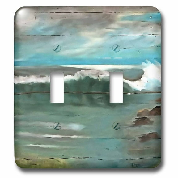 3dRose, Making Waves On Driftwood, double toggle switch