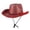 Red, variant on ZQUUVOU Unisex Sequin Cowboy Hat Wide Brim Stage Performance Sun Hat Mardi Gras Vintage Show Party Accessory Purple