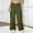 Green, variant on SYMOID Womens Navy High Waisted Cargo Pants | 100% Polyester Elastic Crisscross Waist | Multiple Cargo Pockets Casual Utility All-Day Comfort,Size S