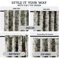 thumbnail image 3 of Vargottam 84 Inch Rod Pocket/Back Tab Cotton Curtains for Windows and Doors - Light Filtering Cotton - Light Filtering Drapes For Doors - Set of 2 Panels, 52"x84" - Floral Vine Pattern (Green), 3 of 8